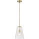 Saben 1 Light 9.25 inch Vintage Brass Pendant Ceiling Light